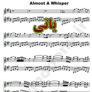 نت پیانو Almost A Whisper از یانی