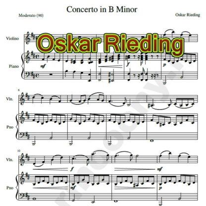 نت پیانو Concerto in B Minor اسکار ریدینگ