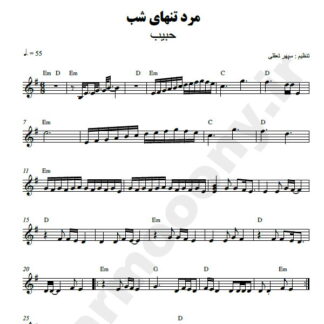 نت کیبورد مرد تنهای شب حبیب
