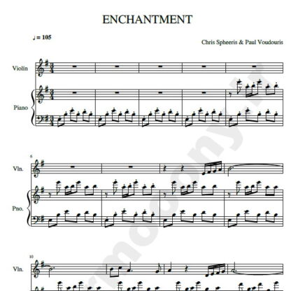 نت پیانو Enchantment اثر Chris Spheeris & Paul Voudouris