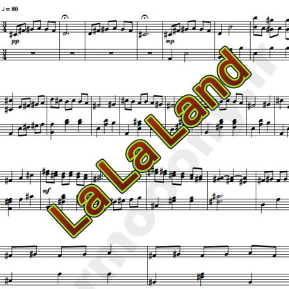 نت پیانو لا لا لند جاستین هورویتز la la land Epilogue