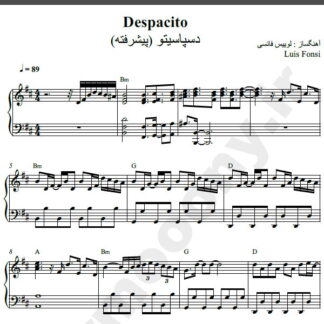 نت پیانو دسپاسیتو,نت پیانو Despacito