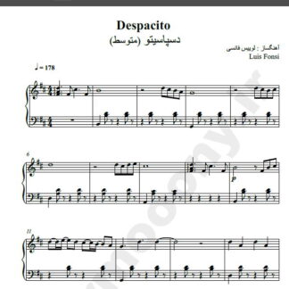 نت پیانو دسپاسیتو,نت پیانو Despacito