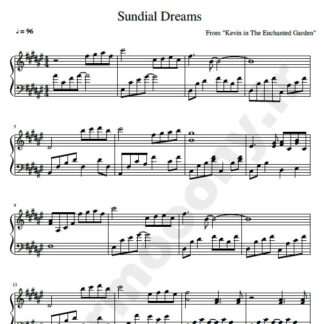 نت پیانو sundial dreams کوین کرن Kevin Kern