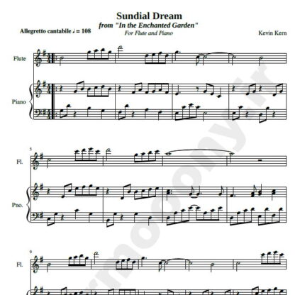 نت پیانو و فلوت sundial dreams کوین کرن Kevin Kern
