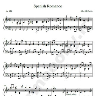 نت پیانو رومانس اسپانیایی Spanish Romance