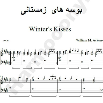 نت پیانو بوسه های زمستانی Winters Kisses
