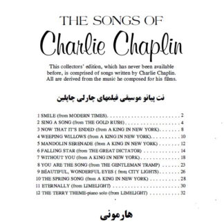 نت پیانو موسیقی فیلمهای چارلی چاپلین The Songs Of Charlie Chaplin