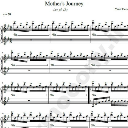 نت پیانو Mothers Journey یان تیرسن yann tiersen