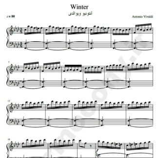 نت پیانو چهار فصل آنتونیو ویوالدی,نت پیانو Four Seasons winter vivaldi