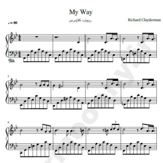 نت پیانو my way ریچارد کلایدرمن richard clayder man