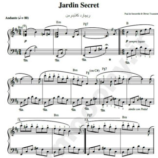 نت پیانو jardin secret richard clayderman ریچارد کلایدرمن