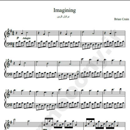 نت پیانو Imagining برایان کرین brian crain
