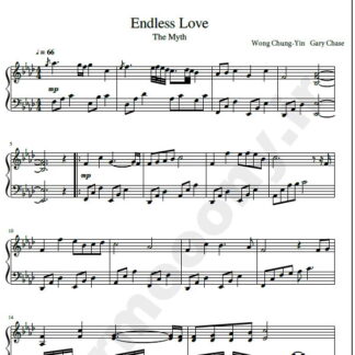 نت پیانو آهنگ endless love the myth