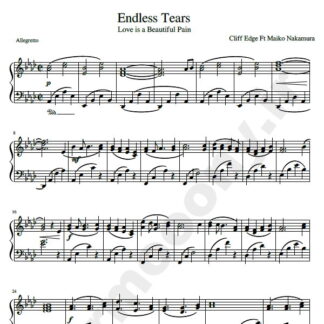 نت پیانو Endless Tears Love is a Beautiful Pain Cliff Edge Ft Maiko Nakamura