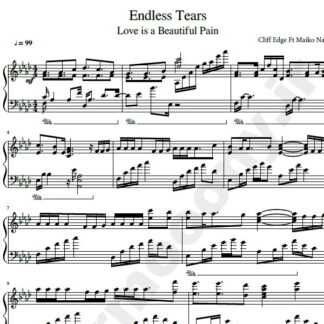 نت پیانو Endless Tears Love is a Beautiful Pain Cliff Edge Ft Maiko Nakamura