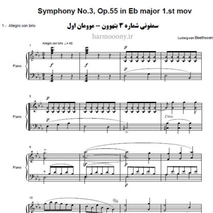 سمفونی شماره 3 موومان اول بتهوون,Symphony No.3 In Eb minor Op.55 1st movemen