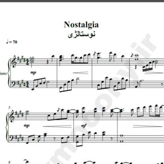 نت پیانو نوستالژی,نت پیانو nostalgia
