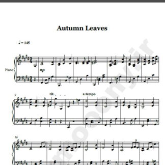نت پیانو Autums leaves