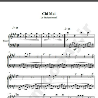 نت پیانو موسیقی متن فیلم حرفه ای انیو موریکونه,نت پیانو chi mai Le Professionnel Ennio Morricone