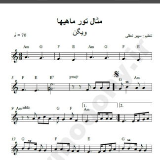 نت کیبورد مثال تور ماهیها ویگن