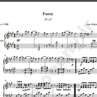 نت پیانو force alan walker