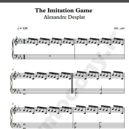 نت پیانو The Imitation Game الکساندر دسپلات