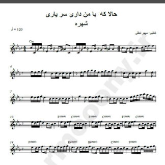 نت کیبورد آهنگ دلخوشی از شهره,نت آهنگ دلخوشی شهره برای کیبورد