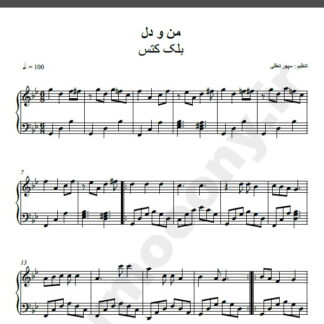 نت پیانو من و دل بلک کتس