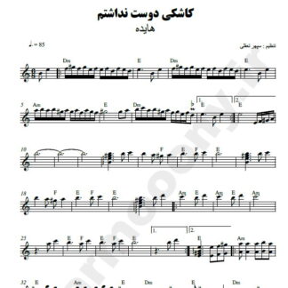 نت کیبورد کاشکی دوست نداشتم هایده
