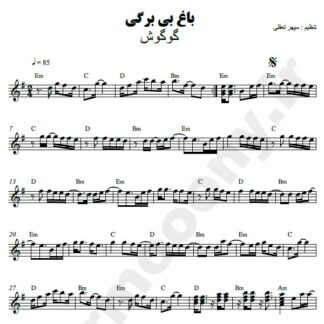 نت کیبورد باغ بی برگی گوگوش