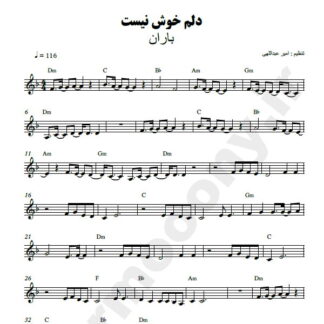نت کیبورد دلم خوش نیست باران