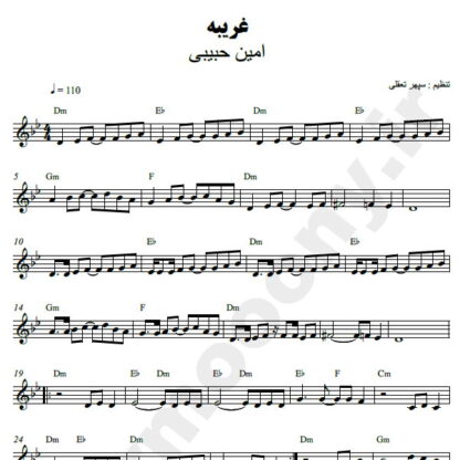 نت کیبورد غریبه امین حبیبی