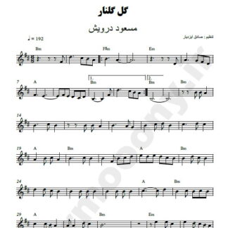 نت کیبورد گل گلنار مسعود درویش