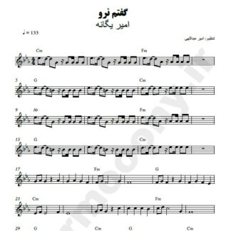 نت کیبورد گفتم نرو امیر یگانه