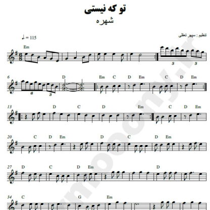 نت کیبورد تو که نیستی شهره
