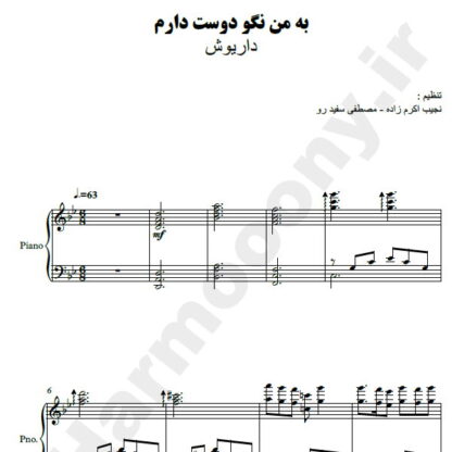 پارتیتور به من نگو دوست دارم داریوش