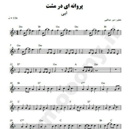 نت کیبورد پروانه ای در مشت ابی