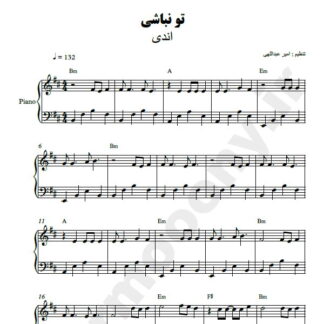 نت پیانو تو نباشی اندی