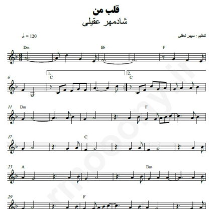 نت کیبورد قلب من شادمهر عقیلی