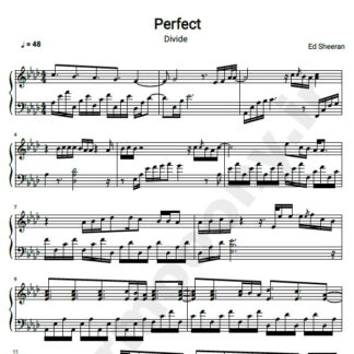 نت پیانو Perfect ed Sheeran