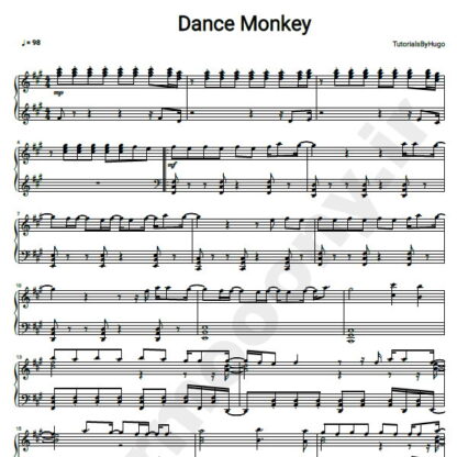 نت پیانو Dance Monkey