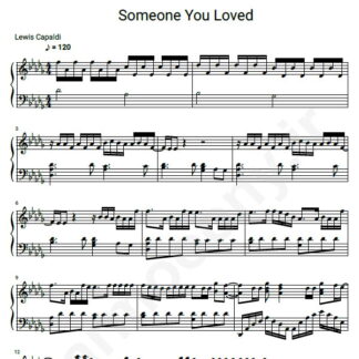 نت پیانو Lewis Capaldi Someone You Loved