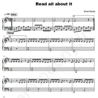 نت پیانو Emeli Sande Read All About It