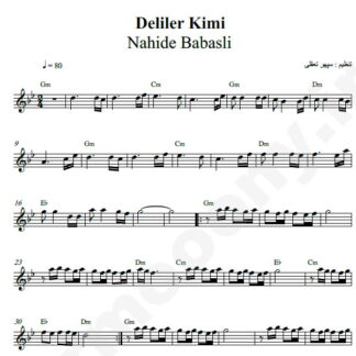 نت کیبورد Nahide babasli Deliler Kimi