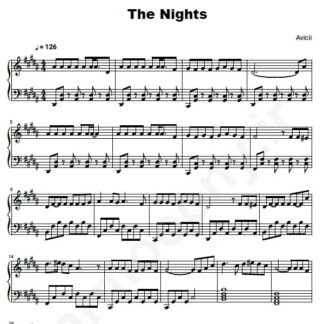 نت پیانو The Nights Avicii