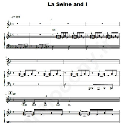 نت پیانو Vanessa Varadis la Seine