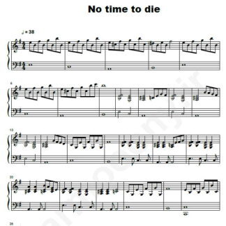نت پیانو Billie Eilish No Time To Die