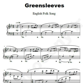 نت پیانو Greensleeves