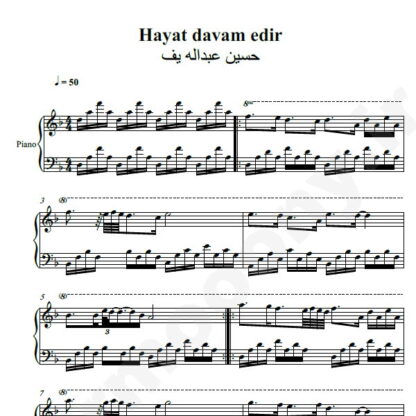 نت پیانو Heyat Davam Edir